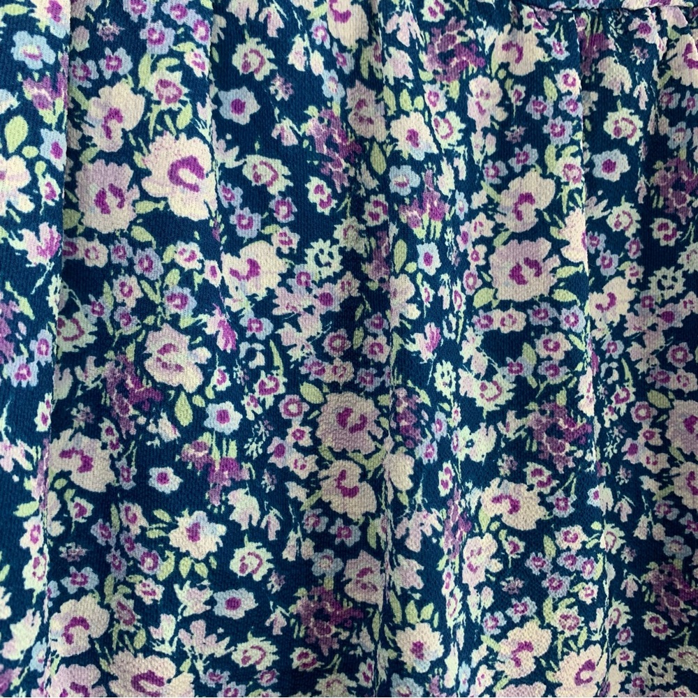 NWT Speechless Kids Navy/Lavender Floral Skirt, Size 16 - Picture 4 of 9